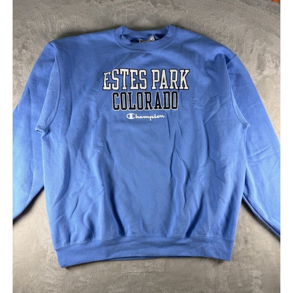 Champion XL Estes Park Colorado Crew Neck – Vibrant Blue Colorway (read desc.) - Picture 3 of 15